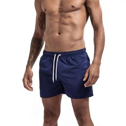Men's Shorts 2024 Swim Summer Solid Colour Swimwear Man Swimsuit Swimming Trunks Sexy Beach Surf Board Male Clothing Pants