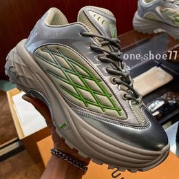 Brand Designer Sneakers Discovery Lace Up Mens Sports Shoes Winter Grey Mix materials of mesh and synthetic Rubber outsole