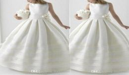 Two Piece Handmade Pageant Dresses With Jacket Ball Gowns Girls Flower Girl Holy First Communion Dress For Weddings Formal Gown 205121876