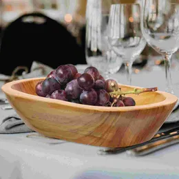 Dinnerware Sets Wood Tray Candy Dish Fruit Bowl Plate Wooden Trays For Decor Salad Bowls Serving