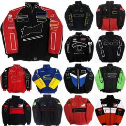 AF1 F1 Formula One Racing Jacket F1 Jacket Autumn And Winter Full Embroidered Logo Cotton Clothing Spot Sales AG