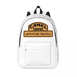 Bags Camel Trophy Logo Canvas Backpacks for Women Men Water Resistant School College Bag Print Bookbags