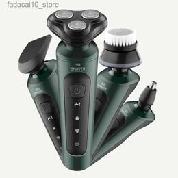 Electric Shavers Multifunction Electric Shaver Wet Dry Use Beard Trimmer Rechargeable Shaver For Men Barber Shaving Machine USB Electric Razor Q240119