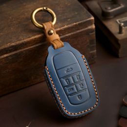 Car Key Case Genuine Leather Cover for Toyota Alphard Vellfire Sienna Senna Keyring Holder Shell Accessories