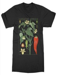 kuakuayu HJN Chilli Pepper Plant TShirt Botanical Garden Print Art Botany Bloom Fruit Flower T shirt6997500