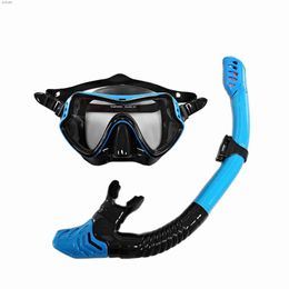 Diving Accessories Professional swimming waterproof soft silicone glasses swimming glasses Full dry breathing tube diving mask YQ240119