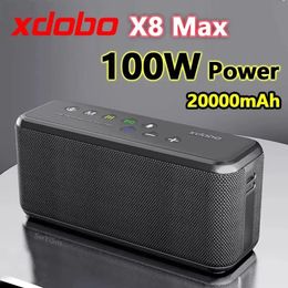 Speakers XDOBOX8 Max Ultra Waterproof 100W High Power Flagship Bluetooth Speaker Home Square Dance High and Low Bass 3D Small Steel Canno