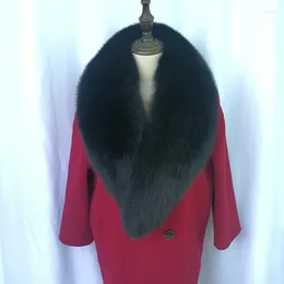 Scarves Women Real Fur Collar Scarf Winter Neck Warm Genuine Natural Fashion Luxury Unisex Big Size Shawl Wrap