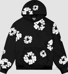 Mens Hoodies Sweatshirts Black the Cotton Wreath Sweatshirt Men Flower Unisex Oversized Design Hoody Fashion Hip Hop Hooded 230810 Red Blac ROKS