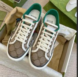 2024Designers Tennis 1977 Fashion sneaker canvas Luxurys Shoe Beige Blue washed jacquard denim Women Shoes Ace Rubber sole Embroidered Vintage casual Sneakers