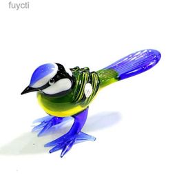 Arts and Crafts Hand Made Art Decor Bird Figurines Murano Glass Animal Crafts Ornaments Collection Christmas Gift For Kids Home Table Decoration YQ240119