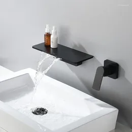 Bathroom Sink Faucets Simplicity Wall Mounted All Waterfall Faucet Cold Water Basin Mixer Tap Top Quality