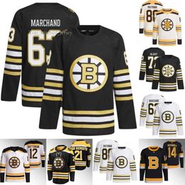 2023-24 Bruins 100th Centennial Jerseys Lucic Patrice Bergeron David Krejci Brad Marchand Hampus Lindholm Jake Debrusk Nick Foligno Taylor Hall Hockey Jersey 5643