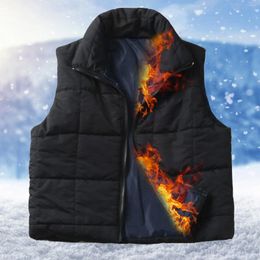Women's Vests Black Puffy Vest Women Zip Up Stand Collar Sleeveless Lightweight Padded Cropped Puffer Quilted Winter Warm Coat Jacket L6