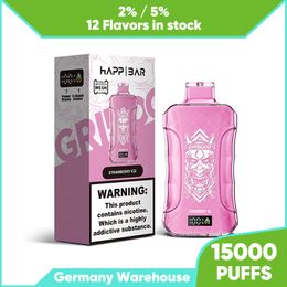 EU Warehouse Vapes 15000 Puffs Disposable Vape Crystal 15K Puff Bar 20ml 2omg 50mg E Liquid Pod Device 12 Flavours Rechargeable Vaporizers