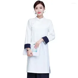 Ethnic Clothing Tang Suit Cotton Linen Garment Chinese Style Costume Tai Chi Sets Asian Casual Retro