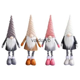 Plush Dolls Christmas Gnomes With Long Retractable Leg Handmade Large Standing Gnome Plush Elf Holiday For Home Xmas Party Decorationvaiduryb