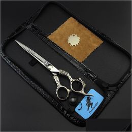 Hair Scissors With Leather Case Lander 7.0 Inch 440C 62Hrc Tb-71 Cutting Sheep Head On Handle Drop Delivery Products Care Styling Tool Dh1Zo