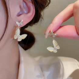 Dangle Earrings 1 Pair Butterflies Faux Opal Jewelrys Shining Korean Style For Wedding Party Banquet Prom