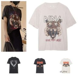 24Ss Bing Designer Women's T Shirt Summer Fashion Short Sleeves Tshirts Letters Printed Tees Anine Womens Neck Tops T-Shirt 4865