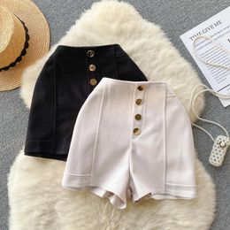 Women's Shorts Elegant Casual Booty Women Korean Fashion High Waist Slim Tight Elastic Bag Hip Pants Outer Wear Bottoms Drop