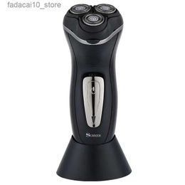 Electric Shavers wet dry electric shaver rotary electric razor for men rechargeable male beard facial shaving machine closehair cleaning shaver Q240119