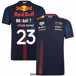 Cycling Men's T-shirts 2023 the New Season F1 Formula 1 Racing Team Uniform Short-sleeved Round Neck Quick-drying Clothes Customized Polo 11# Sergio OV05