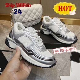 Designer New Pattern Hiking Footwear Sports mcnm Shoes Luxury Channal Sneakers Fashion Women men Running Trainers Gold and silver