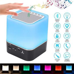 Speakers Brand New Night Light 5 in 1 Bluetooth Speaker Digital Calendar Alarm Clock Touching Control 1200mAh Battery Support TF SD Card