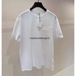 2024SS Men's T Shirts Designer Three-Dimensional Relief Short Sleeve Crewneck Top For Men And Women couples