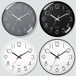 Wall Clocks 12inch Modern Simple Candy Colour Clock Mute Living Room Mounted For Home Decoration