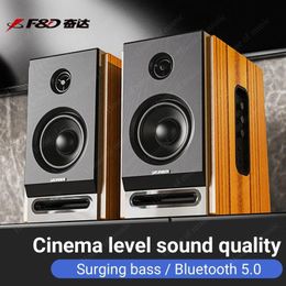 Speakers Bluetooth Speakers 2.0 Active Multimedia Computer TV Audio Wooden Sound HIFI Subwoofer 50W Highpower Family Living Room Cinema