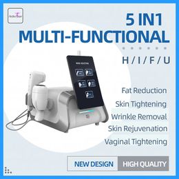 Lastest 5 in 1 HIFU Machine 9D HIFU Clear Facial Contours Restore Skin Elasticity Slimming Arms Buttocks Tighten Lift Cheek Skin Hifu Machine