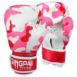 1 paio rosa regalo per bambini bambini Kickboxing Kick Box allenamento punzonatura sacco di sabbia guanti da combattimento sportivi guantoni da boxe MMA 240118