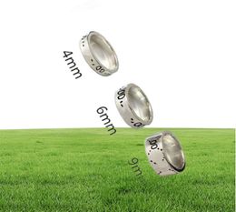 Men039s and Women039s Skull ring Head Platinum Plated Silver Titanium Steel Letter G Designer Classic Fashion Luxury Jewelry6251956