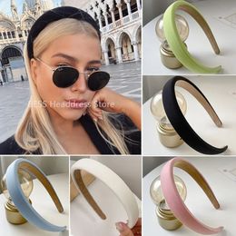 Korean Ins Headband Soild Color Sponge Hairbands for Women Girl Hair Band Female Handmade Head Hoop Headdress Hair Accessories 240119