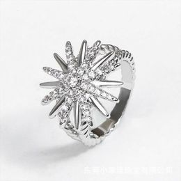 Desginer david yuman jewelry David's Popular Classic Sunflower Full of Imitation Diamond Stars Simple Style Accessories Ring for Women