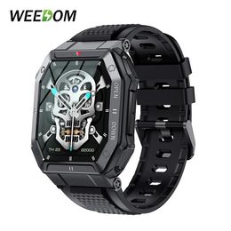 Watches WEEDOM 2022 New 1.85" Large Screen Bluetooth Call Men Smart Watch Sport Military Fitness Tracker For Male Heart Rate Smartwatch