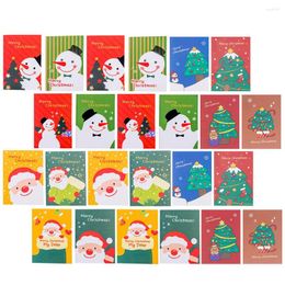 24pcs Lovely Xmas Style Pocket Notepad Christmas Pattern Notebooks Stationery