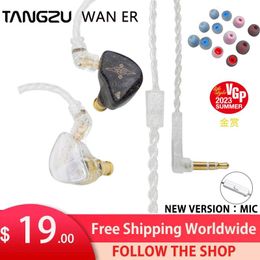 Headphones Tangzu WAN ER SG 2022 New 10mm Dynamic Driver Inear Earphone IEM Metal Composite Diaphragm N52 Magnet 0.78 2pin Beatselling