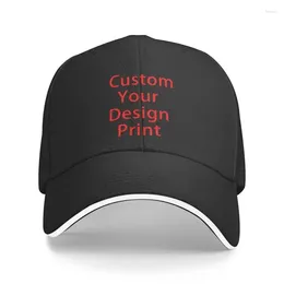 Berets Punk Custom Your Design Print Baseball Cap For Men Women Breathable Po Dad Hat Outdoor