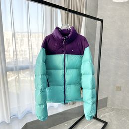 Winter blue purple mixed down jacket made of duck down material spring fashion F brand jacket with nylon double-layer double closed design