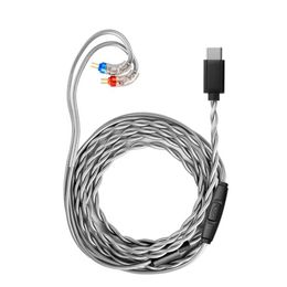 Accessories FiiO LSTC1 Type C to 0.78 2pins Digital Wire Control with Microphone TYPEC Earphone Cable for FiiO FD11/FH11 etc.