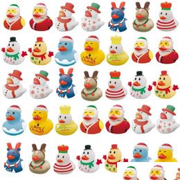 Bath Toys New Toddler Waters Plays For Toddlers Rubber Ducks Loater Duck Various Kids Mini Self-Launching Snowman Moose Drop Delivery Dhlcl