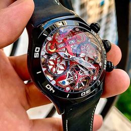 Riftag Owl Hollow Authentic Men's Watch Fully Automatic Mechanical Waterproof Multi functional