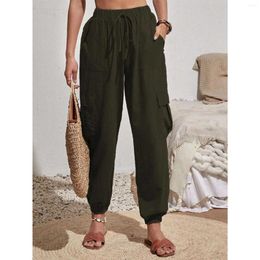 Women's Pants Casual Tapered Harem Loose Fit Flax Ankle Trousers Summer Sweat Track Business For Women Tall