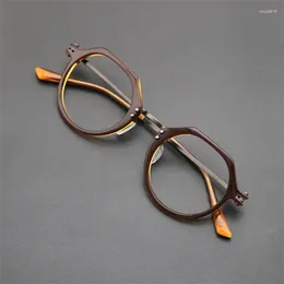 Sunglasses Frames Hexagon Acetate Glasses Men Titanium Lightweight Prescription Eyewear High Quality Women Spectacles Oculos De Grau