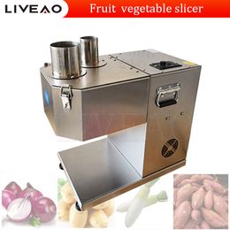 Commercial Vegetable Fruit Cutter Stainless Steel Electric Onion Tomato Slicer Restaurant