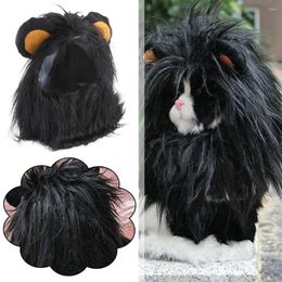Cat Costumes Cute Lion Mane Wig Hat Funny Pets Clothes Cap Fancy Kitten Cosplay Ears With Costume Party Puppy Dogs Accessories Y0G4