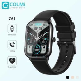 Smart Watches COLMI C61 Smartwatch 1.9 inch Full Screen Bluetooth Calling Heart Rate Sleep Monitor 100+ Sport Models Smart Watch For Men Women